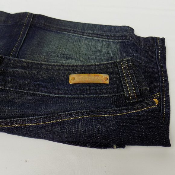 Express Denim Mini Skirt Embellished Pocket Size 8 - Picture 9 of 9